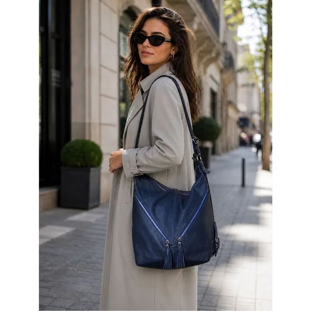 Prune Argentina Extra Large Leather Hobo Bag